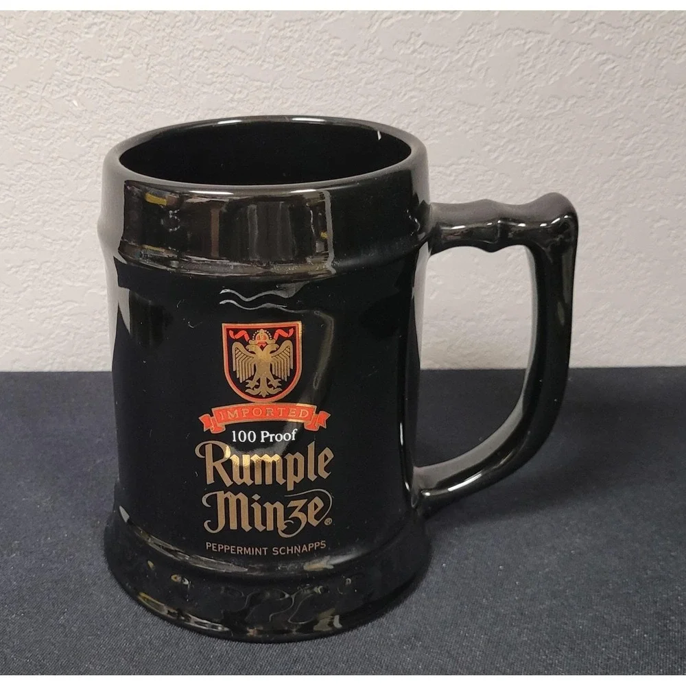 Vintage 1990s Rumple Minze Peppermint Schnapps Large Beer Stein or Mug